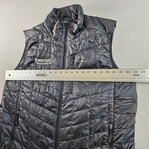 L.L.Bean Tennessee Distilling Logo Vest Men's XL Black Insulated Outerwear - Picture 13 of 14